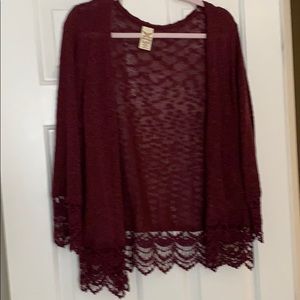 Partial Lace cardigan